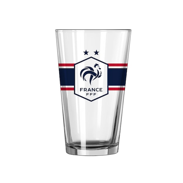 Logo Brands France Men's National Soccer 16oz Stripe Pint Glass C4771-G16P-16 - main